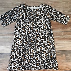 Faded glory cheetah print 3/4 sleeve sheath dress